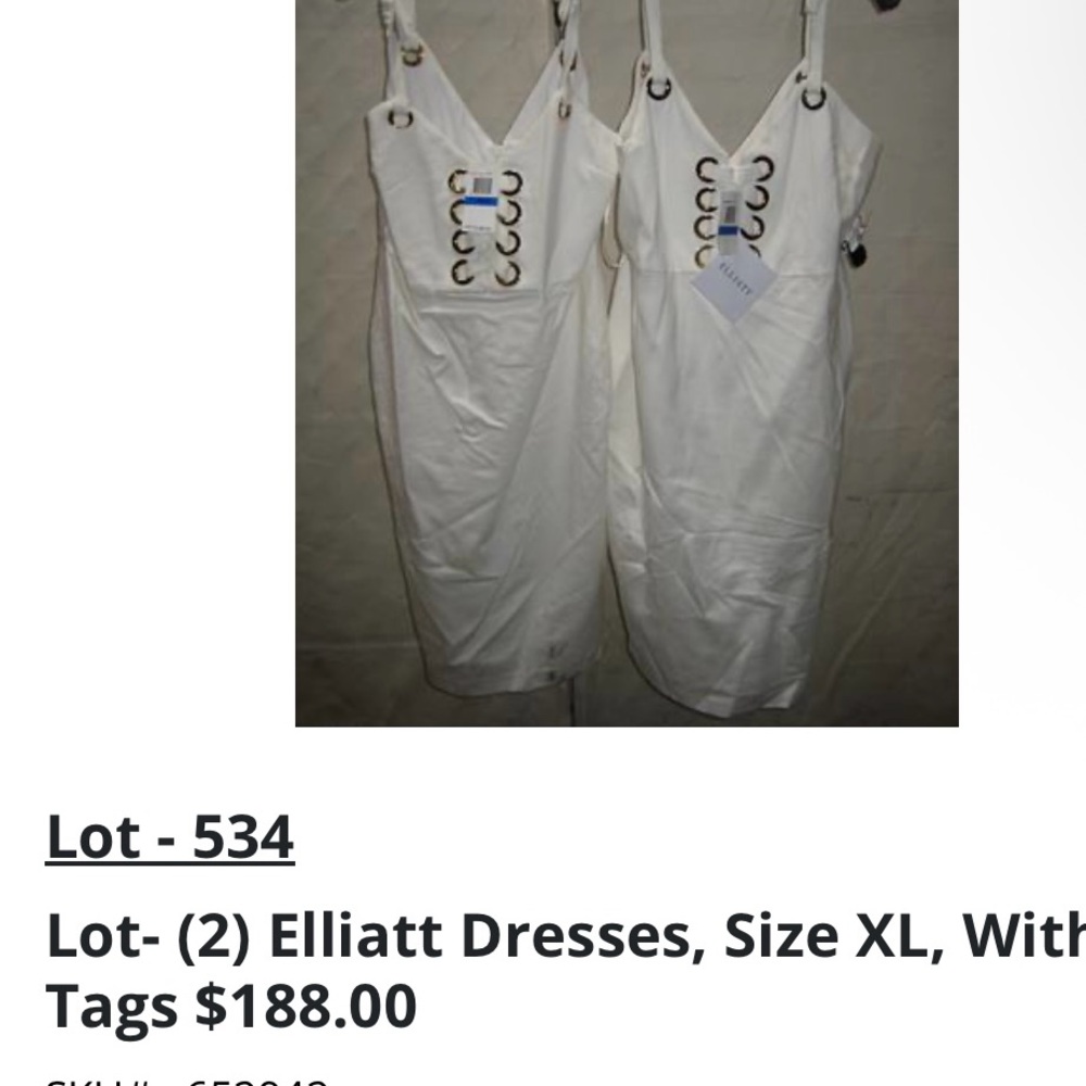 Elliatt White Midi Dress with Gold Accents